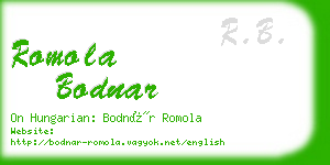 romola bodnar business card